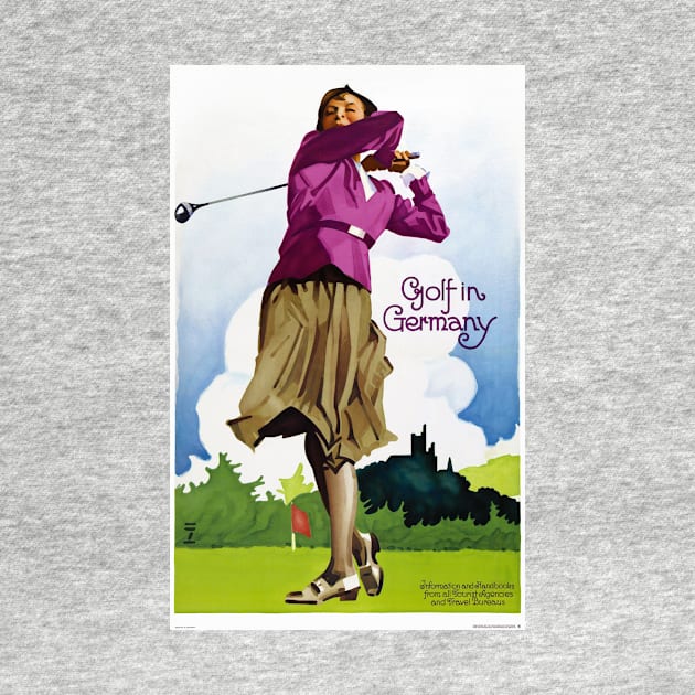 Vintage Travel Poster Germany - Golf in Germany by vintagetreasure